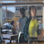 Caféblick, 2010, 81x95cm,Acryl auf Baumwolle