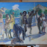 ´Auf der Brücke´,2025, 80x100cm,A.a.Lw.SC_1776