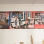´Café quer, rot`, 2025, 75x250cm,A.a.P.a.Lw.DSC_1805